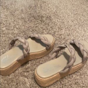 Grey platform slides